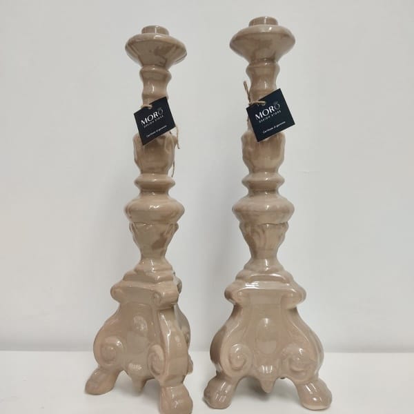 Coppia Candelabri Tortora 40